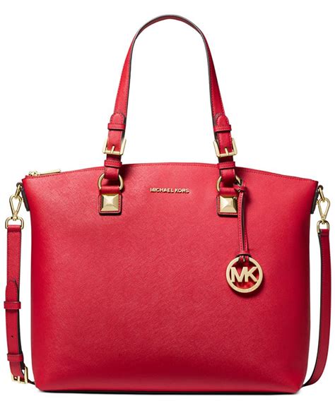 michael kors karla large multi function tote red